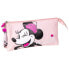 Фото #1 товара Пенал школьный Minnie Mouse Тройной Розовый 22,5 x 2 x 11,5 см