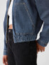 Фото #4 товара UltraSoft Denim Cropped Bomber Jacket