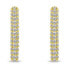 Timeless gold-plated earrings with zircons EA873Y