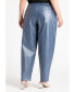 ფოტო #1 პროდუქტის Plus Size Coated Denim Jean