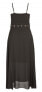 City Chic 154262 Women's 'Dreamy' Belted V-Neck Maxi Dress Black Sz. Large