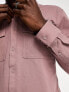 Harry Brown pique slim fit cotton shirt in purple