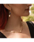 ფოტო #3 პროდუქტის 18K Gold Plated Paper Clip Chain with Extra Large Freshwater Pearls - Rhode Necklace 17" For Women