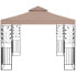 Pawilon ogrodowy namiot altana zadaszenie składane z ornamentem 3 x 3 x 2.6 m beżowe