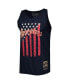 Фото #3 товара Men's Navy Seattle Mariners Cooperstown Collection Stars and Stripes Tank Top