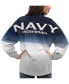 Фото #4 товара Women's Navy Midshipmen Ombre Long Sleeve Dip-Dyed