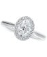 Фото #1 товара Diamond Oval Halo Engagement Ring (5/8 ct. t.w.) in 14k White Gold