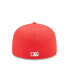 Фото #4 товара Men's Red Los Angeles Dodgers Lava Highlighter Logo 59FIFTY Fitted Hat