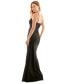 Juniors' Ruched Mesh-Contrast Gown