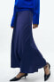 Zw collection satin midi skirt