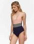 Фото #1 товара Tavik Chase 171920 One-Piece Color Blocked Desert Clay Womens Swimwear Size L