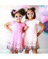 Toddler Girls Pink Confetti Short Sleeve Tutu Dress