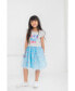 Girls Tulle Short Sleeve Dress Heather Grey