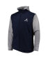 ფოტო #4 პროდუქტის Men's Navy, Heather Gray Atlanta Braves Alpha Full-Zip Jacket