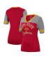 Фото #1 товара Women's Cardinal, Heathered Gray Iowa State Cyclones There You Are V-Neck T-shirt