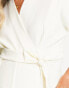 Фото #6 товара Closet London Maternity tie waist kimono jumpsuit in cream