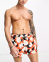 Фото #1 товара ONLY & SONS floral swim short in orange