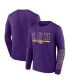Фото #1 товара Men's Purple LSU Tigers Big and Tall Two-Hit Graphic Long Sleeve T-shirt