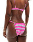 Mango striped bikini bottom in pink