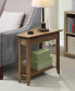 24" Rubber wood AH Wedge End Table with Shelf