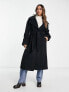 River Island belted coat in black