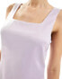 Vero Moda satin square neck slip midaxi dress in pastel lilac