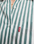 Levi's Lola relaxed fit stripe poplin shirt in green