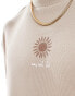 Фото #3 товара ASOS DESIGN relaxed t-shirt in heavyweight 220gsm beige with celestial front print