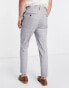 ASOS DESIGN tapered smart trousers in grey window pane check