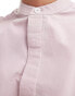 ASOS DESIGN relaxed oversized shirt with extended large cuffs in light pink