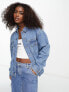 COLLUSION Unisex oversized denim jacket in medium blue Синий, XS - фото #1