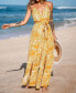 Фото #2 товара Women's Tropical Sunshine Sleeveless Wide Leg Jumpsuit