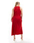 Фото #3 товара ASOS DESIGN Curve drape bodice midi dress in red