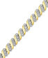 ფოტო #1 პროდუქტის Diamond (1/4 ct. t.w.) Zig Zag Bracelet in 14k Gold-Plated Sterling Silver