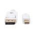 Фото #4 товара Manhattan Mini DisplayPort 1.2 to DisplayPort Cable - 4K@60Hz - 2m - Male to Male - White - Equivalent to MDP2DPMM2MW - Lifetime Warranty - Polybag - 2 m - Mini DisplayPort - DisplayPort - Male - Male - 4096 x 2160 pixels