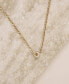 ფოტო #2 პროდუქტის Simple Flat Chain and Crystal Bead Necklace