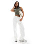 Фото #4 товара Stradivarius Petite wide leg dad jean in white