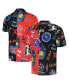 ფოტო #1 პროდუქტის Men's and Women's Black, Red Def Leppard All-Over Print Woven Button-Up Shirt