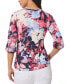 Фото #2 товара Women's Blouson-Sleeve Floral-Print Top