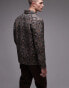 Фото #4 товара Selected Homme Overshirt in brown jacquard print