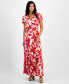 Фото #1 товара Juniors' Floral-Print Tiered Maxi Dress