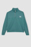 DeFactoFit Oversize Fit Dik Yaka Sporcu Sweatshirt B4572AX24SP