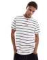 Фото #1 товара Levi's central baby tab logo stripe relaxed fit t-shirt in white