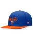 Фото #3 товара Men's Royal/Orange New York Islanders Fundamental Colorblocked Snapback Hat