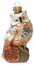 Фото #1 товара Товары для праздников Krebs Glas Lauscha Маленькая сова на деревянном стволе 8см