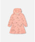 ფოტო #1 პროდუქტის Girl Hooded French Terry Dress Salmon Pink Deer Print - Child