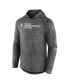 ფოტო #3 პროდუქტის Men's Heather Charcoal Vegas Golden Knights Stacked Long Sleeve Hoodie T-shirt