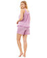 ფოტო #2 პროდუქტის Plus Size 2-Piece Short PJ Set