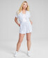 Фото #4 товара Women's High-Rise Pull On Linen-Blend Shorts, Created for Macy's