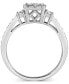 ფოტო #4 პროდუქტის Diamond Halo Engagement Ring (5/8 ct. t.w.) in 14k White Gold